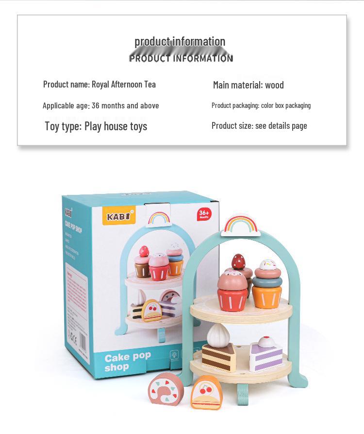 Royal Afternoon Tea Wooden Pretend Play Set for Kids - Enhances Social Skills and Family Interaction
