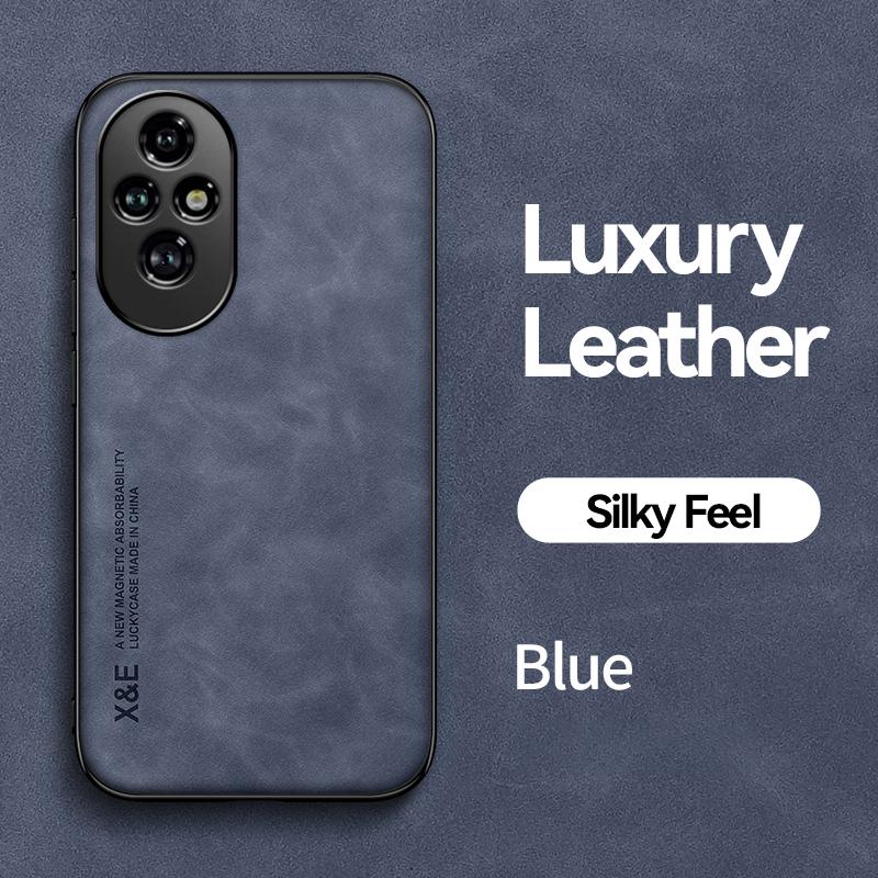 

KEYSION Роскошный Ретро Чехол из ПУ кожи для HONOR 200 Pro 5G Мягкий Силикон+ПК Ударопрочная Задняя Крышка для Телефона для Huawei Honor 200 5G for Honor 200 синий