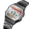 Skmei Classical Style Unisex Digital Watches with Date Week Stainless Steel Strap 12 24 Hour Format LED Waterproof Fashion Time
