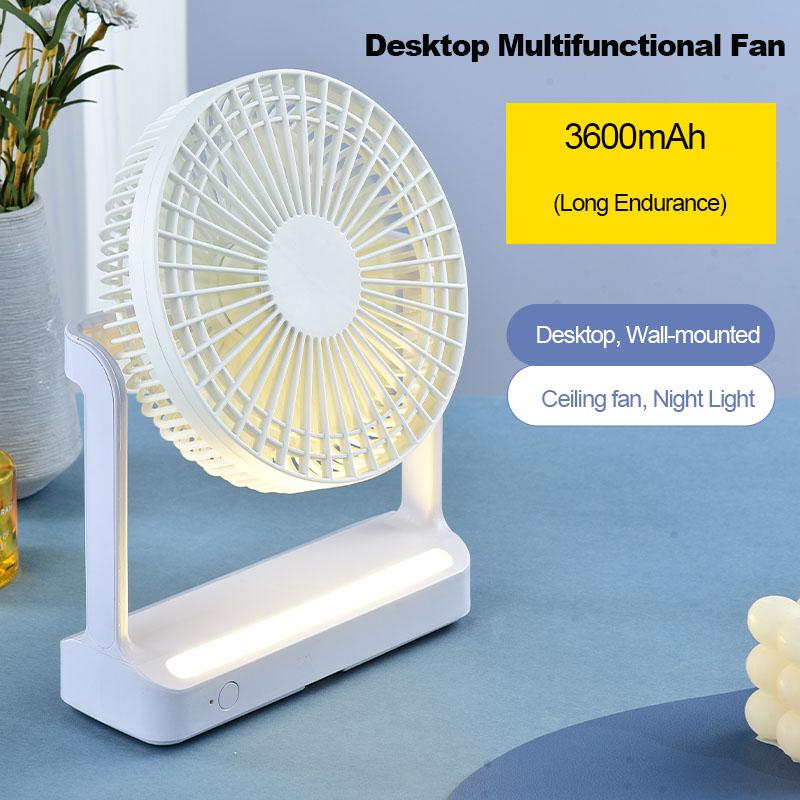 

Настольный многофункциональный ночник, перезаряжаемый портативный вентилятор, настенный электрический вентилятор, 6 дюймов, USB-вентилятор, мини-портативный вентилятор