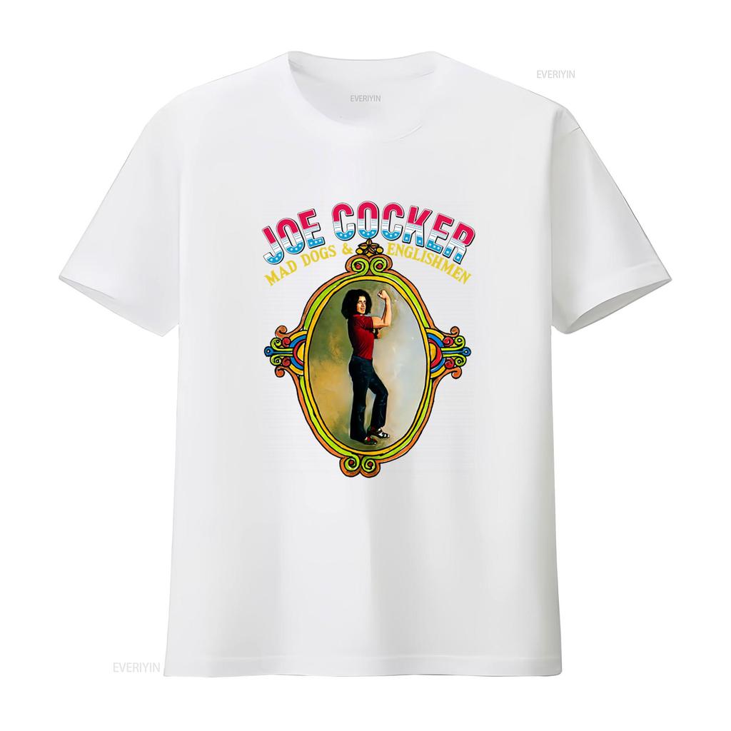 Mad Dogs Englishmen Joe Cocker T Shirt Design Musicale Retrò Stampa di Alta Qualità Vestibilità vintage Lavato Leggermente alla moda Versatile