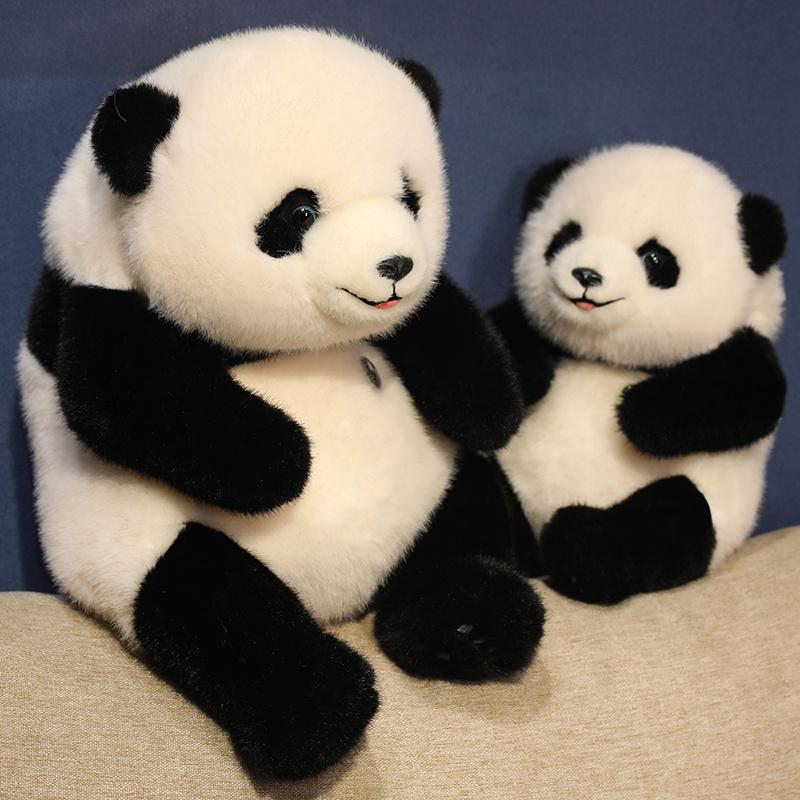 25-50cm Adorable Base Simulation Lifelike Giant Panda FuBao Plush Toys Kawaii Stuffed Animals Soft Bears Baby Appease Doll Gifts