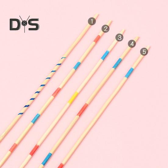 Wooden Pick-Up Sticks Game with Box Kids Adults Interactive Classic Board Game Brain Teaser Educational Long Bamboo Stick Picking Desk Toy