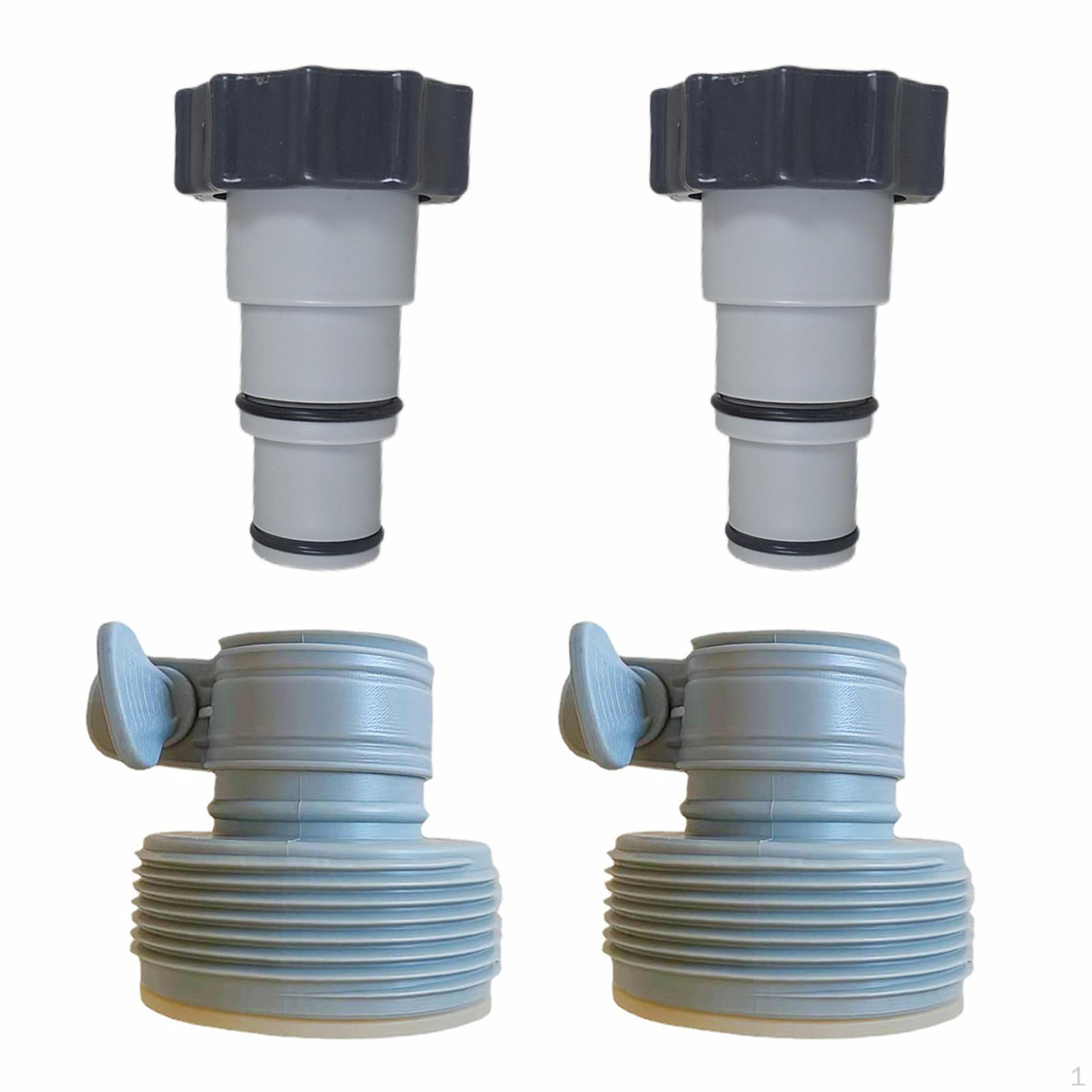 

4 Pieces Hose Adapters Pool Accessory Drain Pump Adapter Connectors Replacement