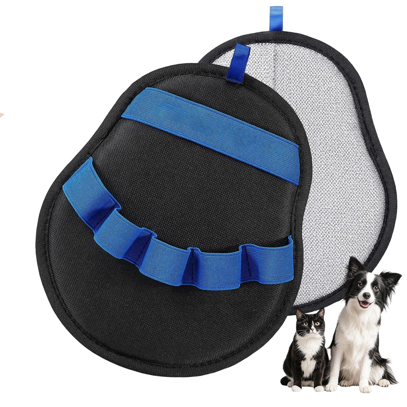 

Pet Hair Removal Electrostatic Gloves Two-Way Sofa Dust Removal Household Gloves 20*18*16CM One Piece Reusable Dry Wet Use синій