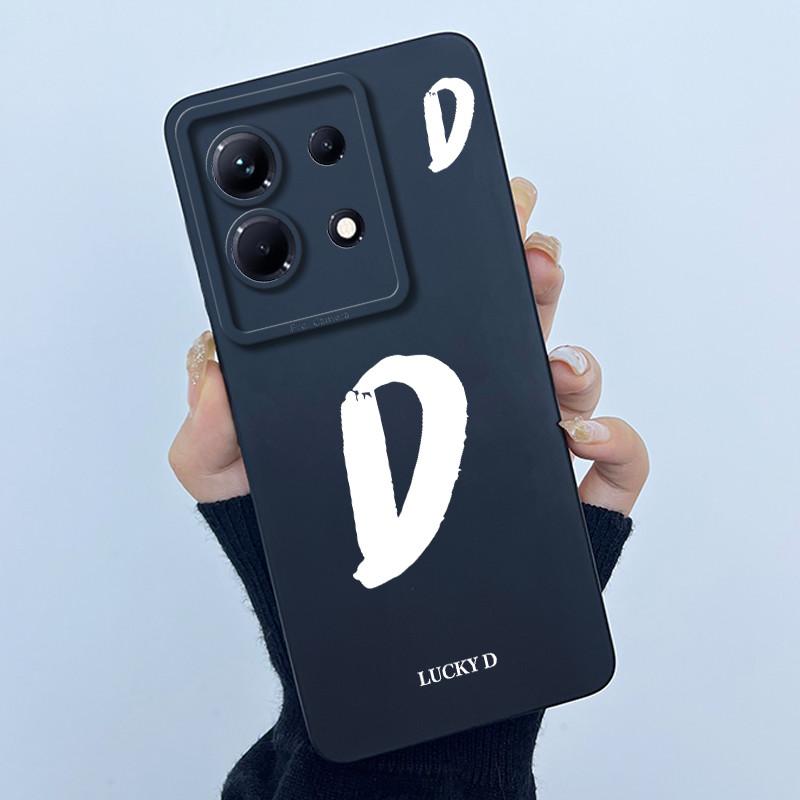 For Infinix Note 30 5G X6711/Note 30 Pro/30 VIP/30i/Note30 X6833B Case Lucky Initial Letter Soft Silicone Back Cover Phone Case