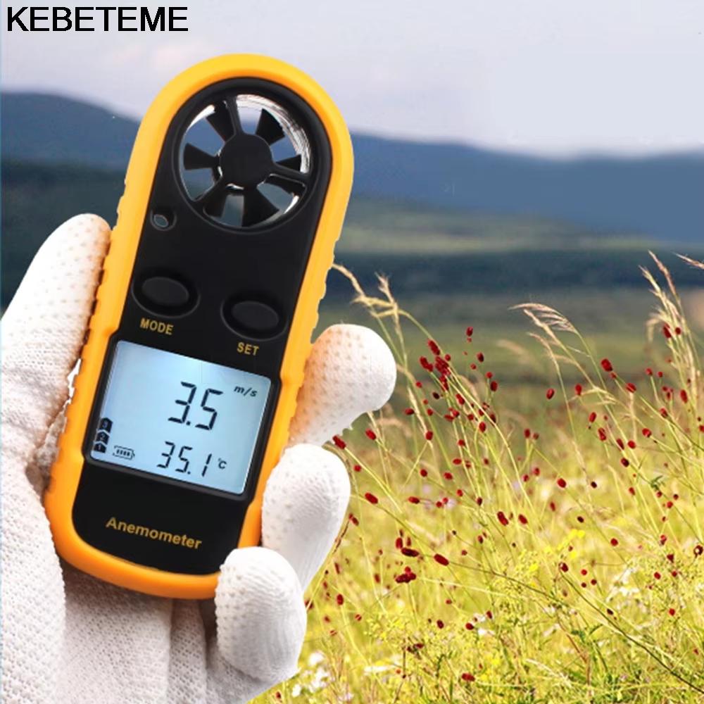 Digital Anemometer Pocket Smart Anemometer Air Wind Speed Scale Accurately Measure Wind Speed & Temperature Tool Equipment