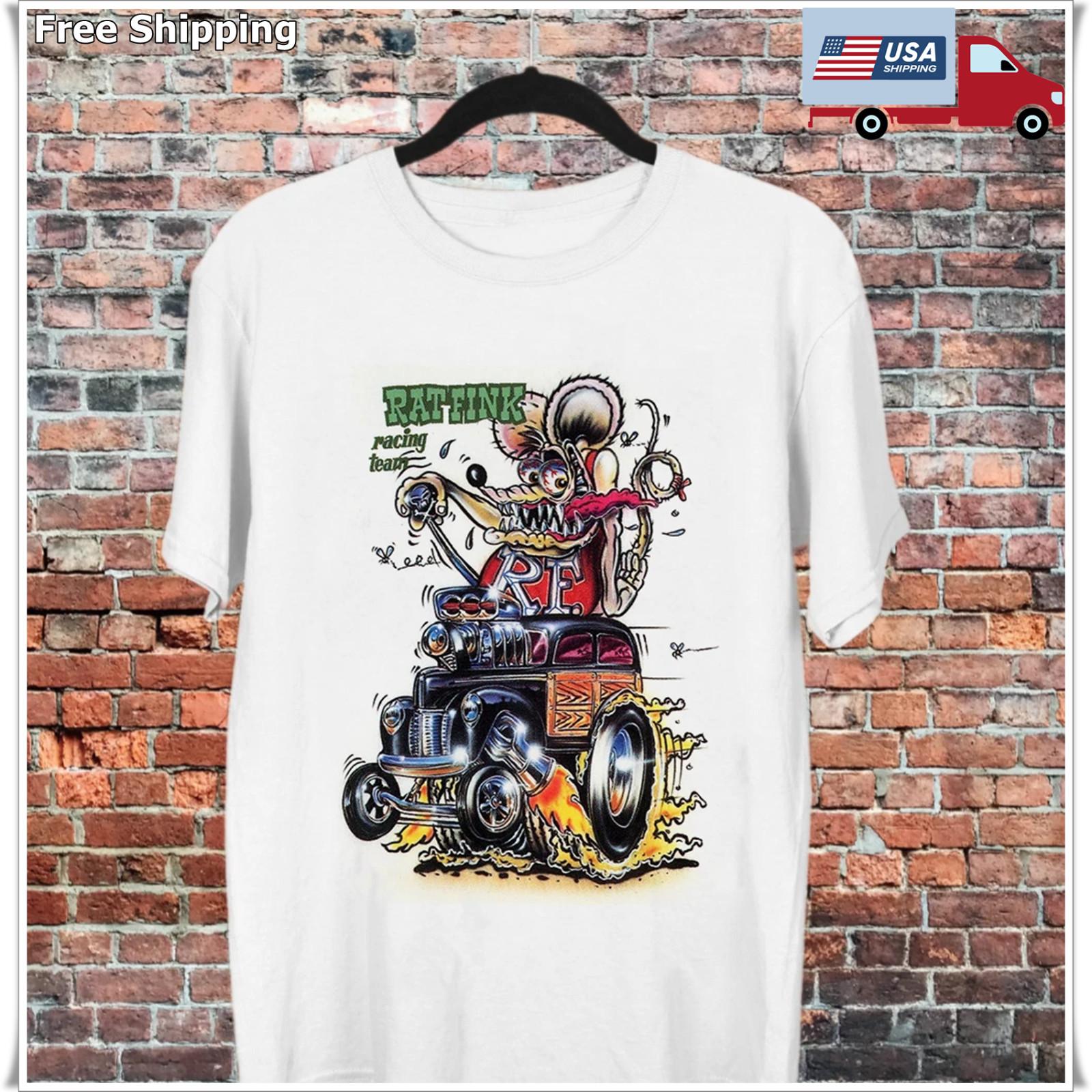Rat Fink Ed Big Daddy Roth Rat Fink Racing Team T shirt Full Size S-5XL XXXL