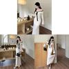 French Style Off Shoulder Dress With Splicing Material For Elegant Fall Fashion