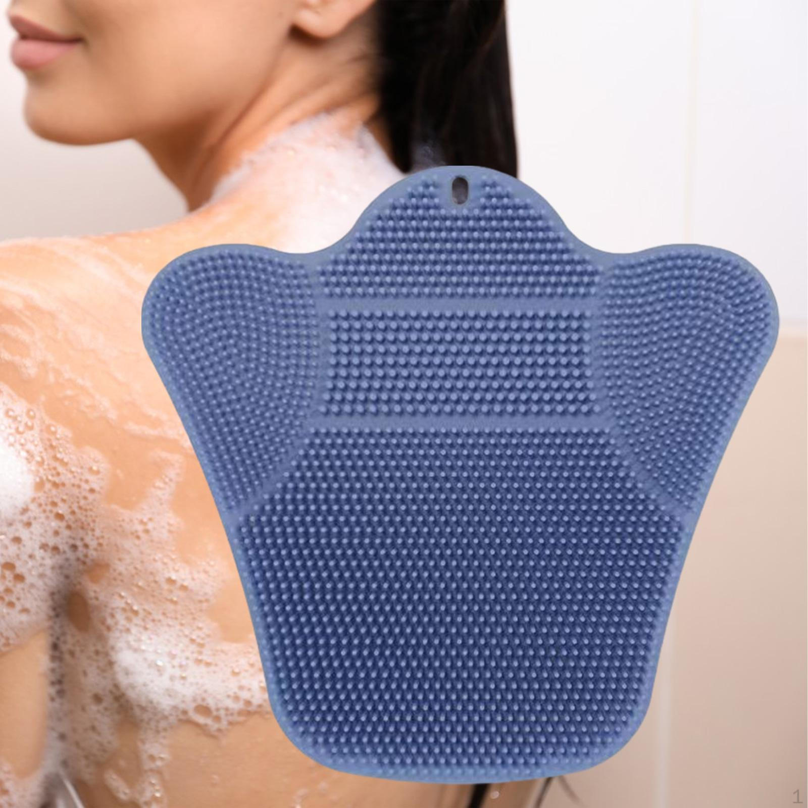 

Щетка для ног и спины для душа с присосками, удобный аксессуар для нескользящего массажа в ванной синий
