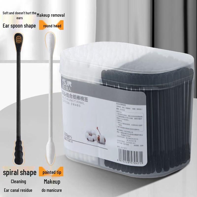 Double-Ended Cotton Swabs for Ear Cleaning & Makeup