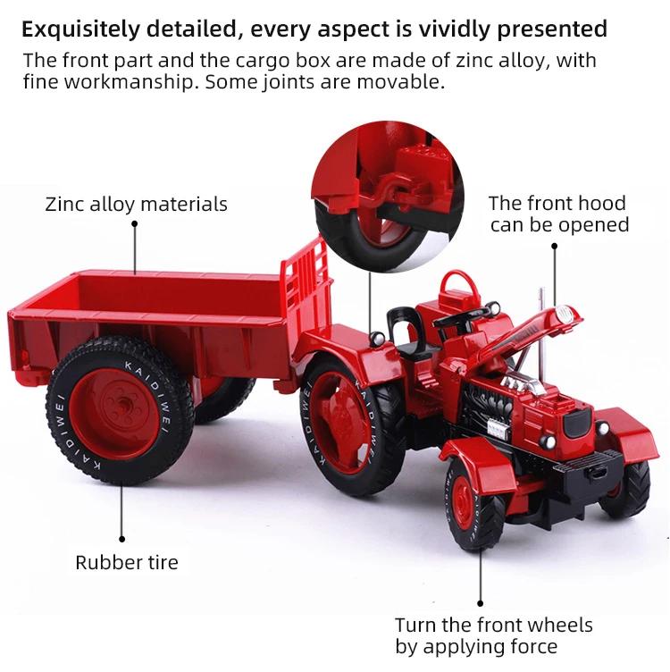 Kdw LKW Modell 1/18 Landwirt Anhänger Vintage Landwirtschaftlicher Traktor Legierung Landwirtschaftliches Auto Modell Spielzeug Sammlung Spielzeug Für Jungen Erwachsene