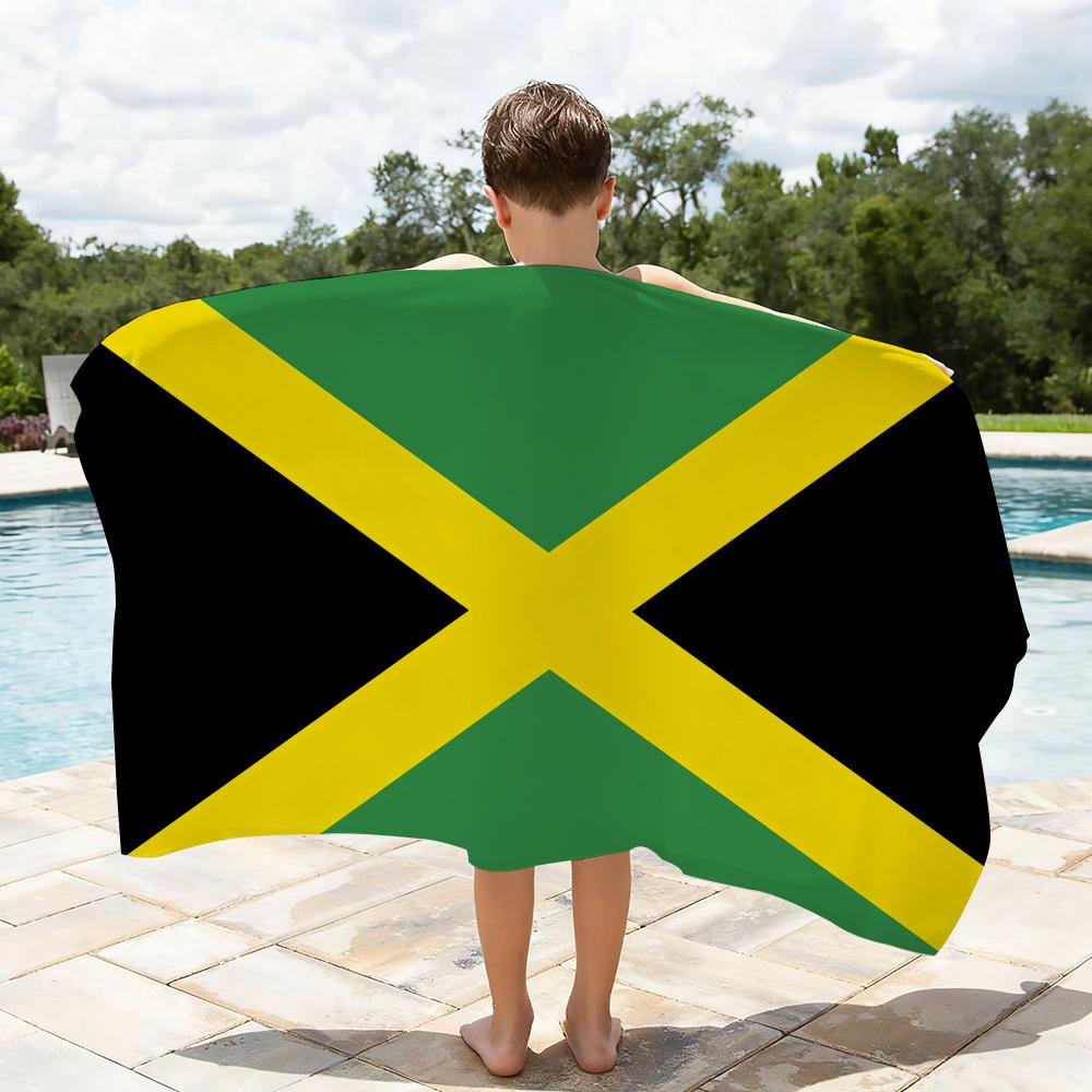 Jamaica Towel Quick Dry Absorbent Beach Towel for Sports, Fitness, Swimming and Outdoor Activities
