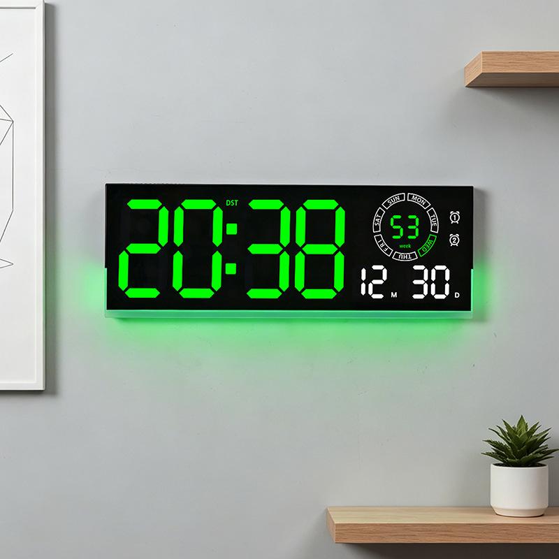 LED Luminous Digital Wall Clock for Living Room - Simple Modern 5537