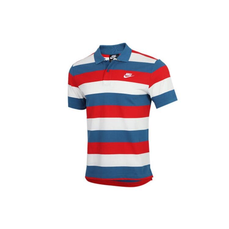 Nike Men s Sportswear Polo-Shirt Red/Blue CJ4466-457 L
