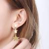 Trendy Frosted Sugar Color Star Alloy Earrings for Women