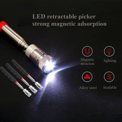 LED Telescopic Strip Light Magnetic Pickup, Magnetic Rod, Suction Iron Rod, Strong Magnetic Suction Rod, Auto Repair Tool