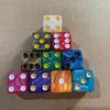 Game Playings Square Block Math Teaching Educational Toy Dices Small Colorful Acrylic Six Sided Dices Cubes with Dots