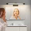 Applique murale pour miroir de salle de bain - NETTLIFE - 6 W - 4000 K (blanc neutre) - Noir métal