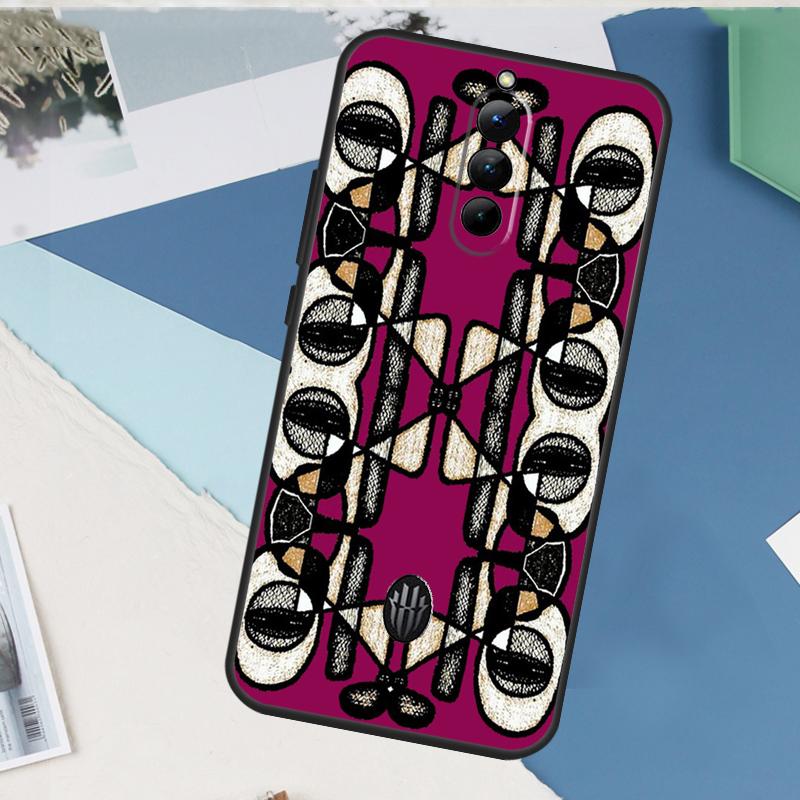 African Wax Fabric For Nubia Red Magic 10 Pro Plus 6 7 6S 7S Pro 5G 6R Case For RedMagic 8S 9S 9 8 Pro Plus