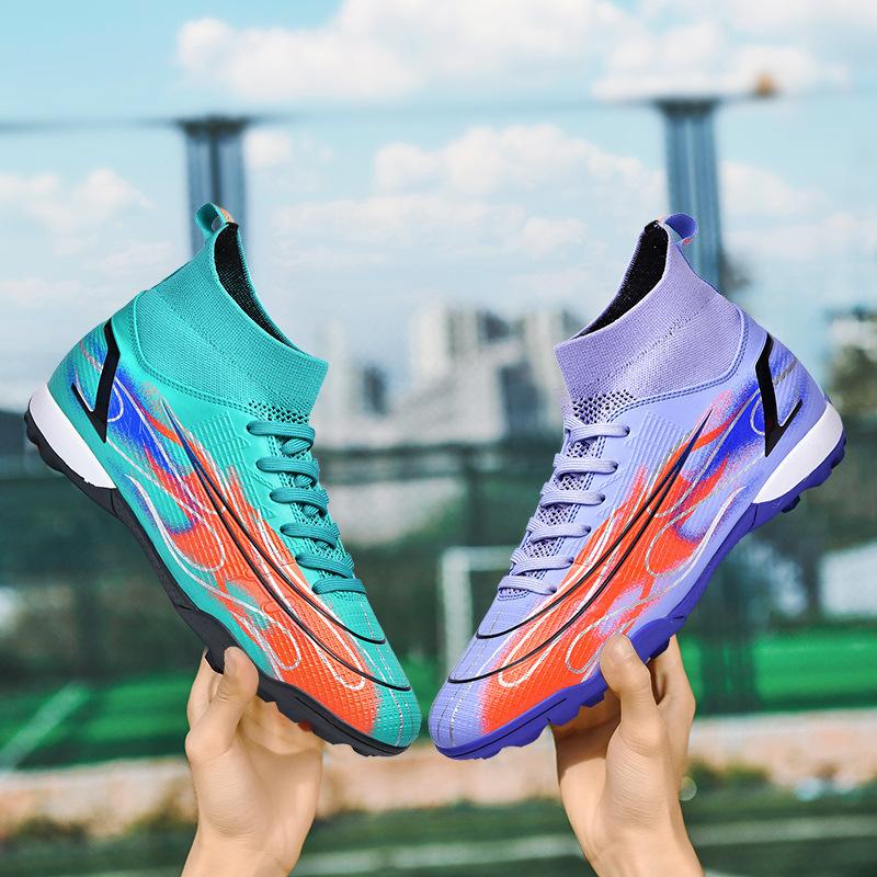 

Высокие бутсы «Мандаринка» для футбола Мужские с шипами для искусственного газона и длинными шипами Студенческие Взрослые Тренировочные бутсы для футбола 45