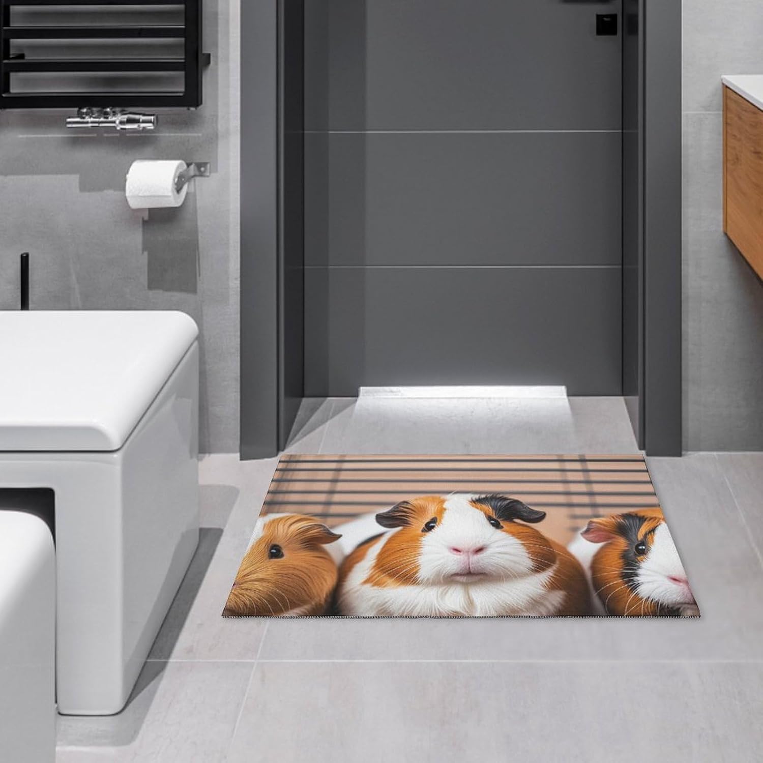 

Crystal velvet carpetGuinea Pigs Area Rug for Living Room Non Slip Furry Carpet Indoor Machine Washable Rug Entryway Floor Carpe 60x90cm