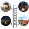 Outdoor Tent Spring Elastic Buckle Stainless Steel Camping Tent Windproof Rope Buckle Ground Fixing Buckle