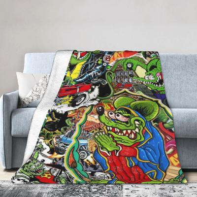 Comfort Rat Fink Blanket Merch Bed Decorative Throw Blanket Soft Fleece for Bedroom