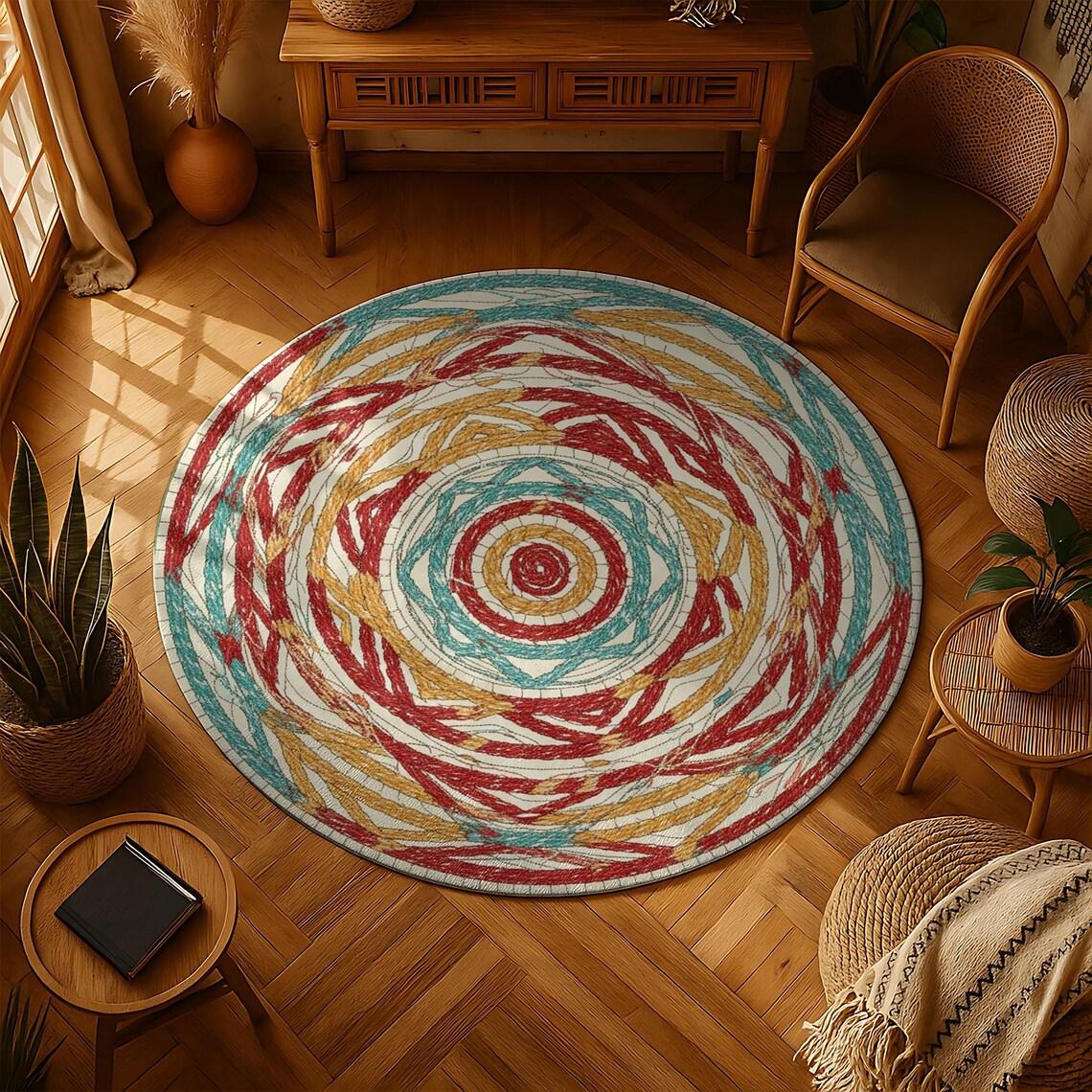 

Santa Claus Christmas Floor Decor Round Rug,Merry Christmas Area Rug,Christmas Decoration Christmas Gift Holiday Gift Diameter 60cm
