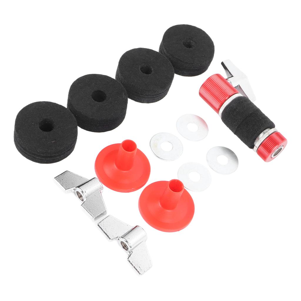 13Pcs Drum Cymbal Accessory Felt Pad Washer Drum Frame Cushion Wing Nut Pedal Cluth for Replacement