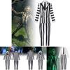 Strepitoso Completo Completo a Strisce di Michael Keaton Costume Cosplay di Halloween