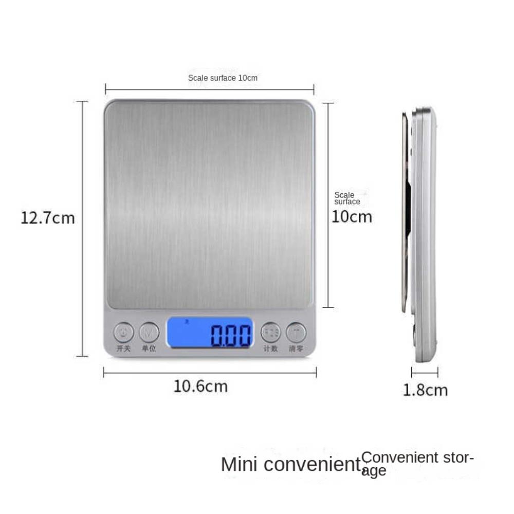 Portable Mini LCD Digital Weight Scale Suitcase Barista Scale 3000g/0.1g Jewelry Travel Kitchen Tools Electronic Scales Weigh