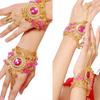 1pc/1pair Fashion Out Tribal Ring Bracelet Belly Dance Costumes Diamond Bracelet  For Girl Bead Show