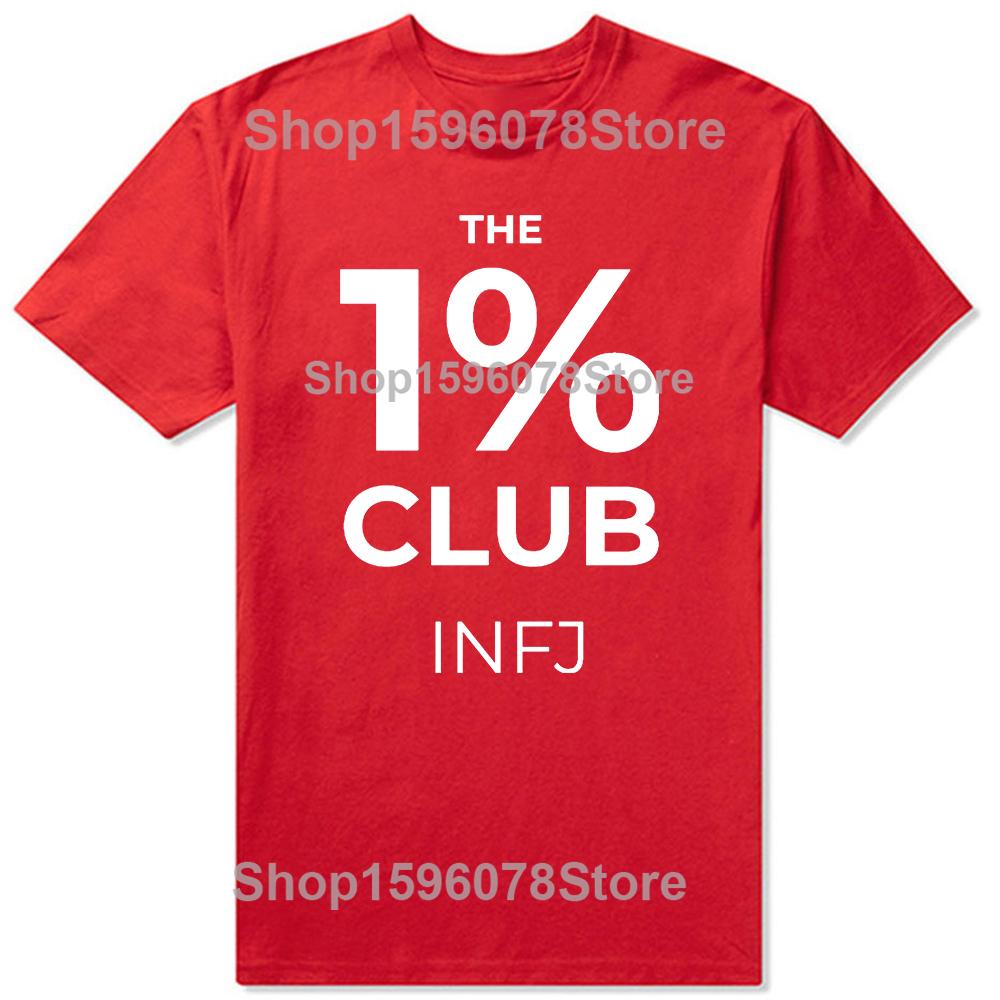 

Funny Retro The One Percent Club INFJ Classic Cotton Tops Fitness TShirt Unisex Tshirt Graphic Tees Mens Clothing Streetwear S