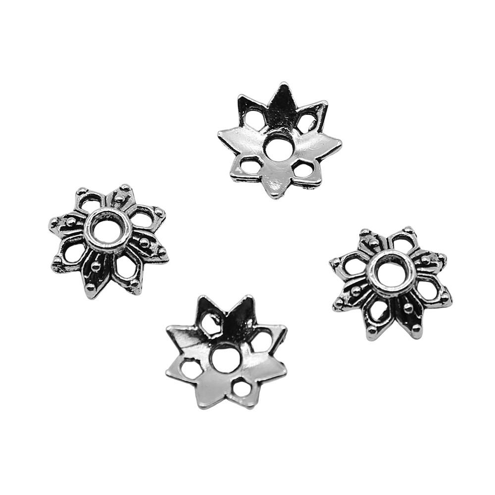 Multi Color Swirl Flower Bead Caps Spacer Beads For Jewelry Making Components