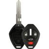 KeylessOption Keyless Entry Remote Uncut Blank Car Key Blade Fob Case Shell Button Pad Outer Cover Repair for 2007-2012 Mitsubishi Eclipse Lancer