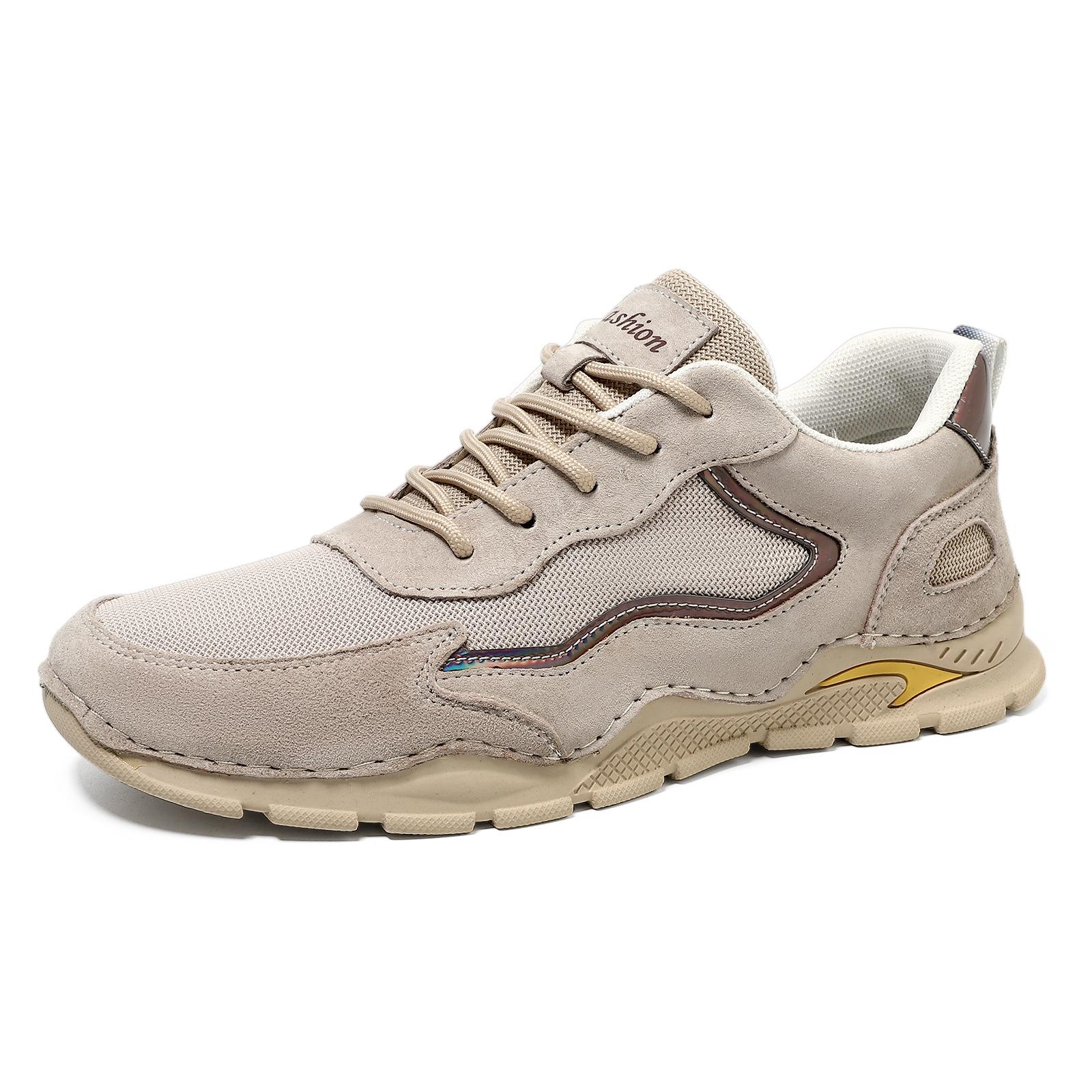 

Кожаные персонализированные уличные повседневные мужские туфли для хайкинга, мужские трендовые туфли на платформе, туфли с большой головой 46