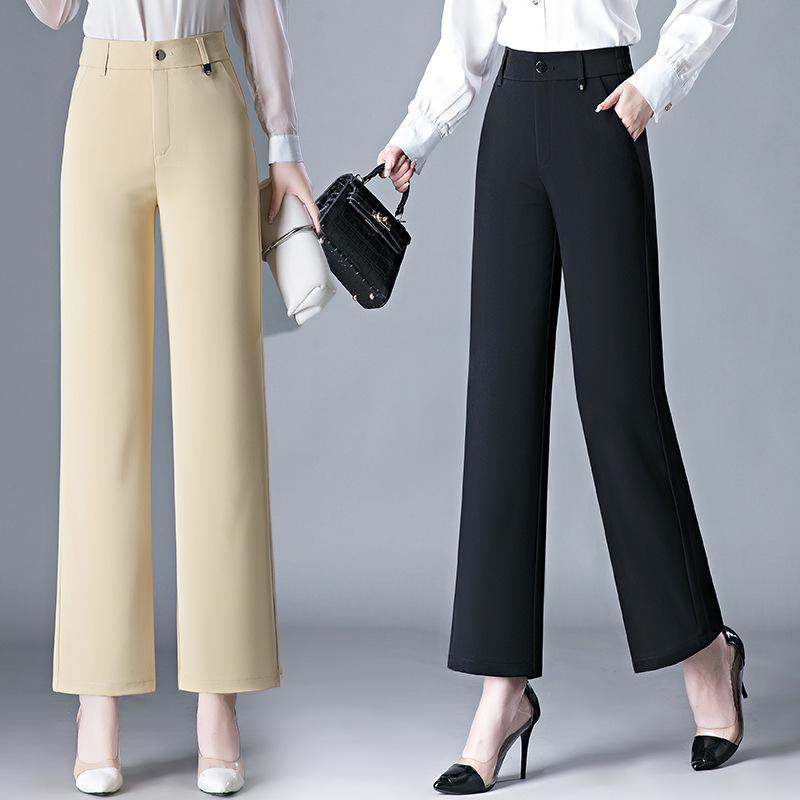 Brand Premium Mid-Aged Women's Spring & Autumn Casual Plus Size Straight-Leg Pants