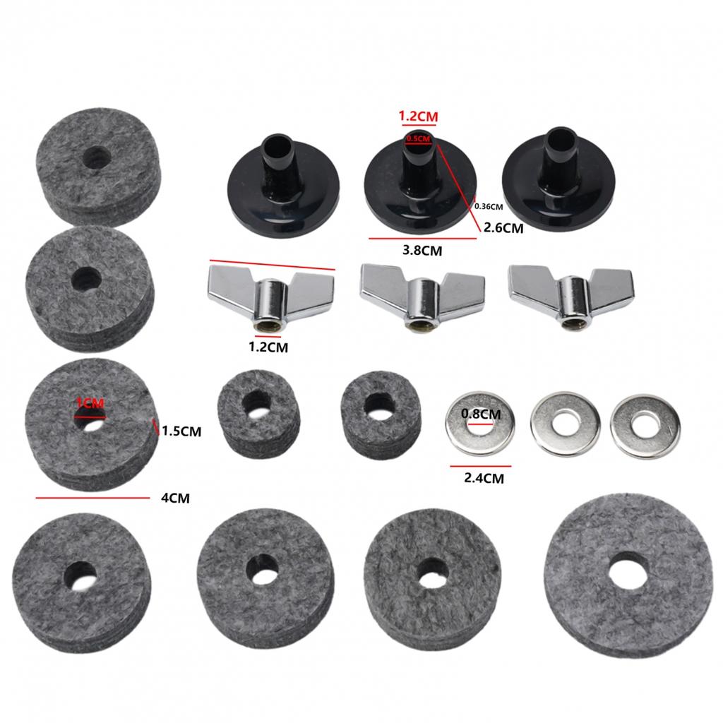 18 PCS Drums Felt Set Percussion Parts Replacement