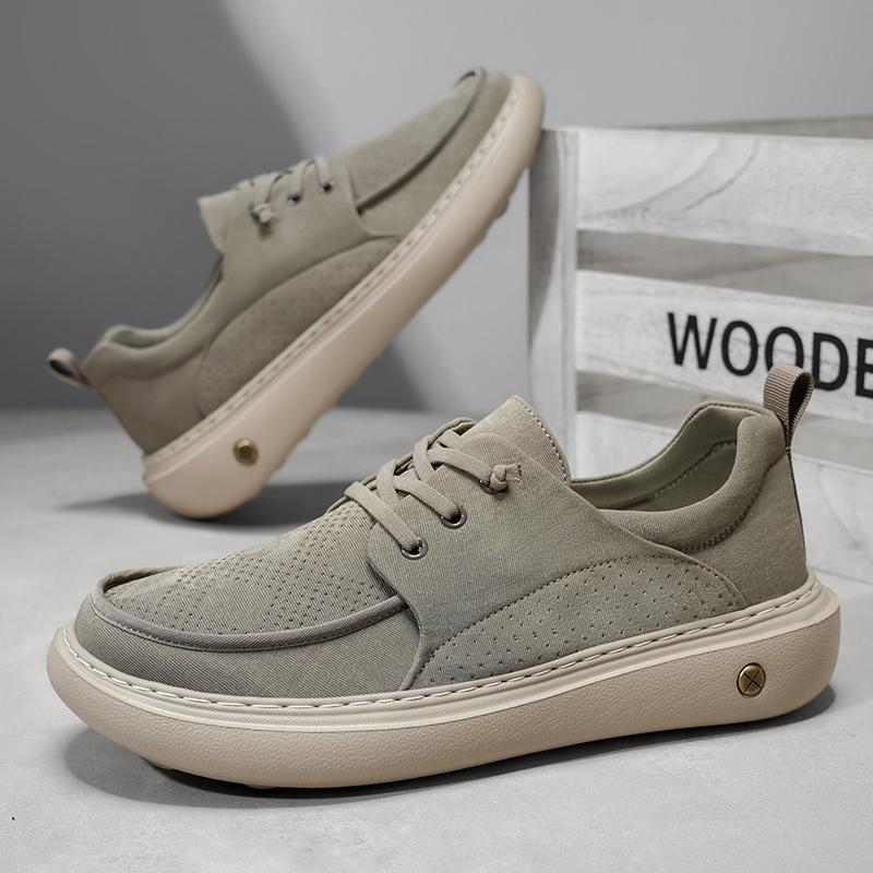 

Модные замшевые мужские повседневные туфли Удобные мягкие мужские лоферы Легкие слипоны для ходьбы Дышащие балетки Обувь для вождения 39 серый