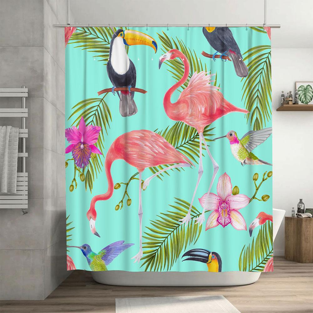 Leather Look Shower Curtain with Lemon Print for Bathroom Decor Pink Background Waterproof Fabric Adjustable Rings Made in China