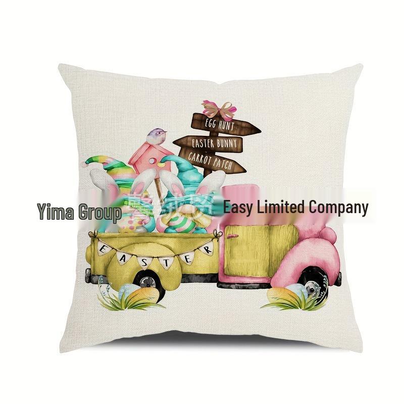 Popular Easter Cartoon Rabbit Sofa Cushion Cover for Home Decoration