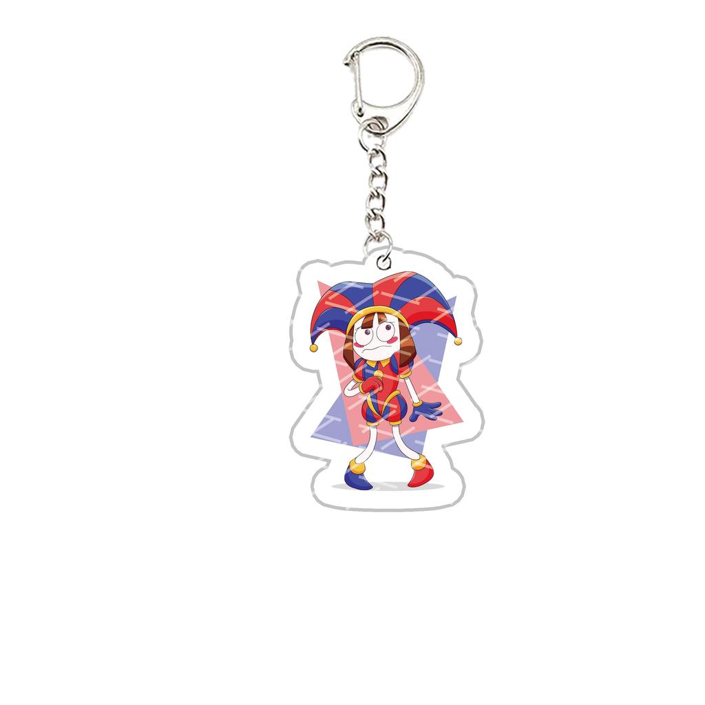 Acryl De Verbazingwekkende Digitale Circus Sleutelhanger Pomni Jax Ragatha Gangle Kinger Sleutelhanger Sleutelketting voor Accessoires Tas Fans Cadeau