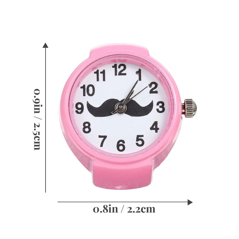 Elastischer Ringuhr Runde Dekorative Ringuhr Mode Fingerringuhr Schmuck
