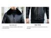 Men's Winter Casual Lapel Leather Jacket with Plus Velvet, Suitable for Middle-aged and Elderly.
