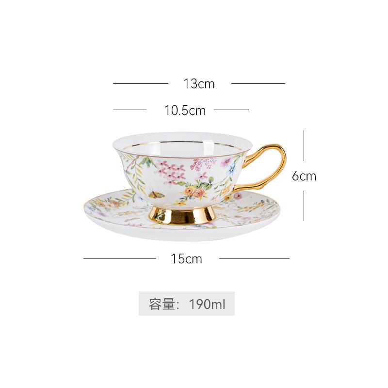 

Rural Style Coffee Cup and Dish Set Afternoon Tea Water Cup Flower Tea Cups Milk Mug Breakfast Cups Dim Sum Dish Milk Tea Mug 101-200ml жёлтый