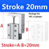 MXH6 MXH10 MXH16 MXH20 Rail Cylinder  Precision Pneumatic Air Linear Side Rail Guide Rod Cylinder