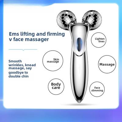 Strumento di Bellezza per Uso Domestico, Strumento per il Rassodamento della Pelle con Microcorrente Facciale, Massaggiatore a Rullo 3D Rassodante Liftante Presentazione dello Strumento V-Face