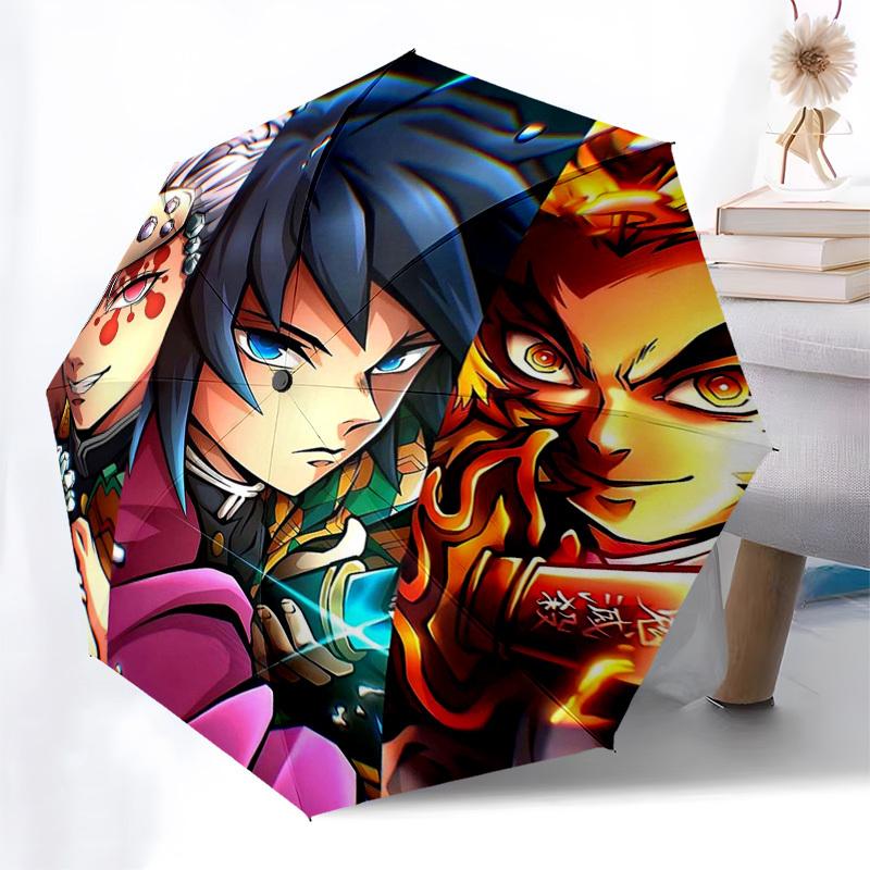 1pc Outdoor Umbrella with Anime Characters - Automatic Opening/Closing, Portable 3-Fold Design, 8-Rib Iron Frame - Perfect Gift for Fans, Travele