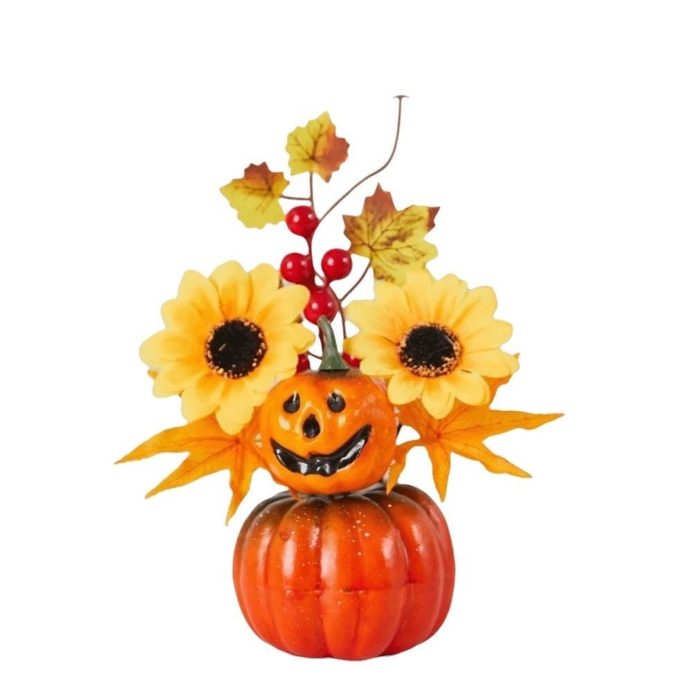 Happy Halloween Day Maple Leaf Ornaments Home Decoration Thanksgiving Day Bonsai Home